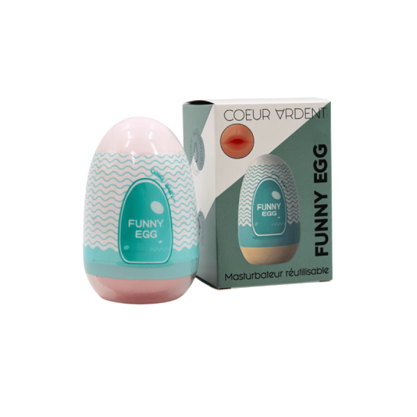 Gaine Masturbatrice Réutilisable FUNNY EGG – Design Réaliste Bouche